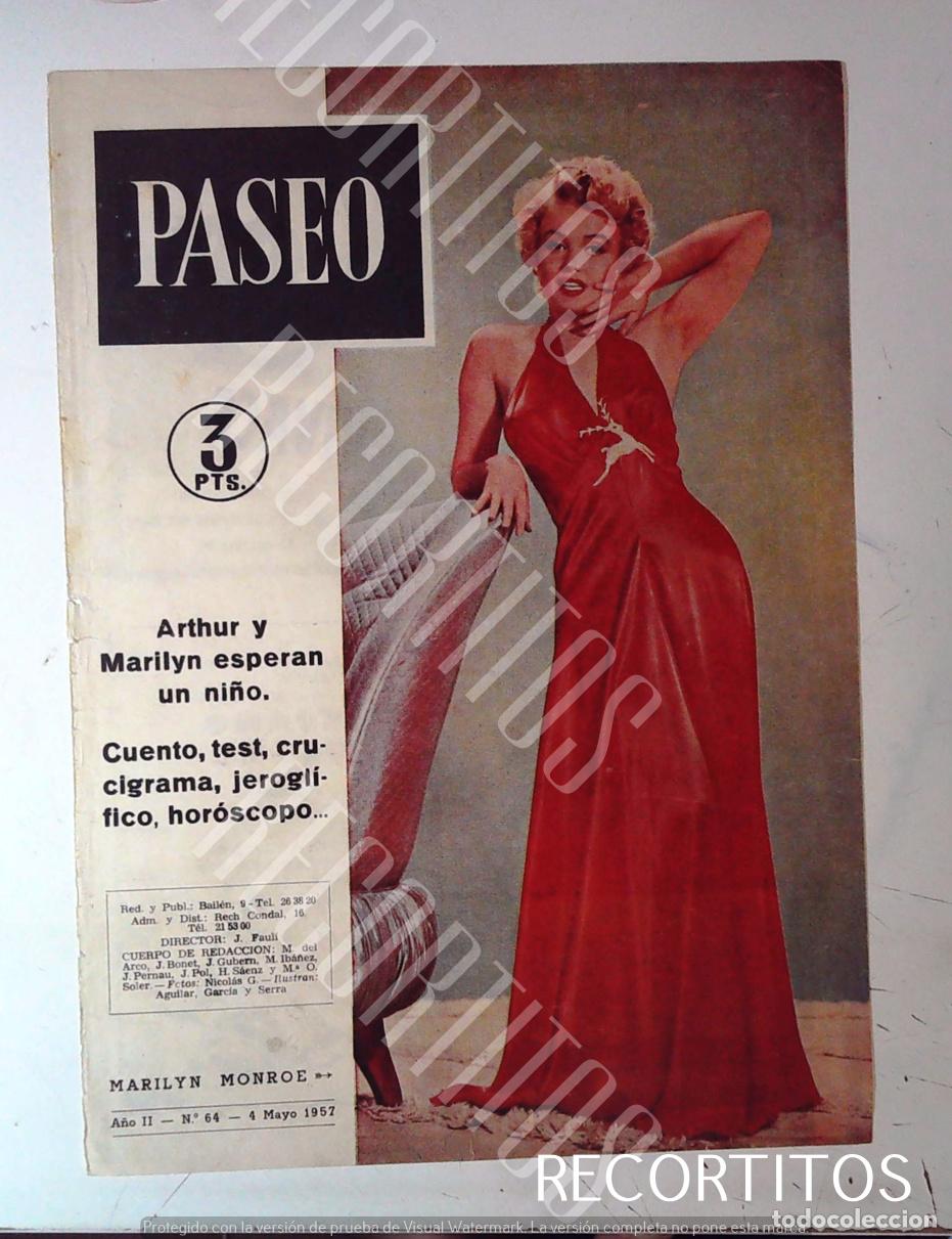 Cine: MARILYN MONROE RECORTE PORTADA PASEO