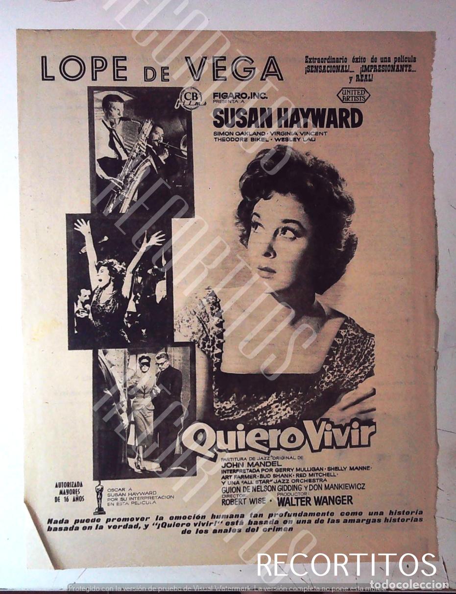 Cine: QUIERO VIVIR SUSAN HAYWARD