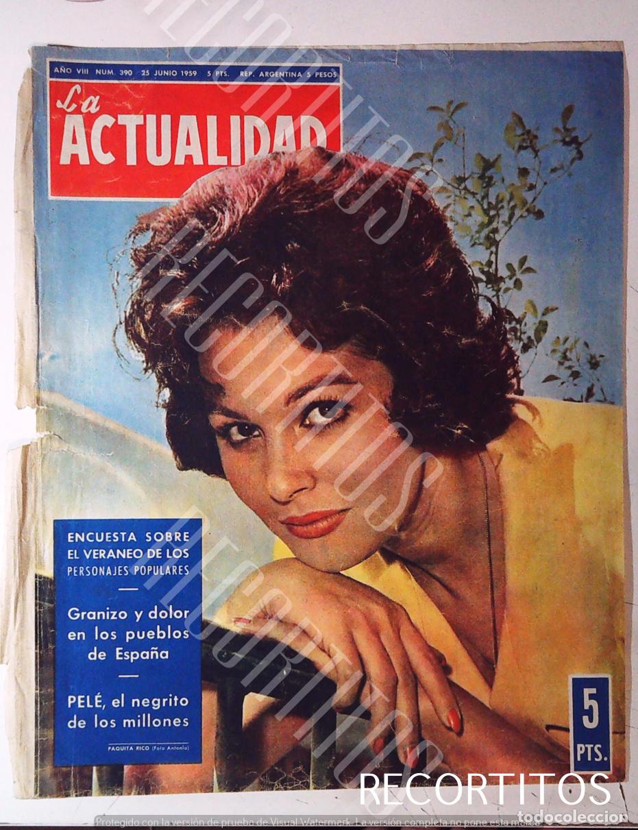 Cine: RECORTE PORTADA PAQUITA RICO 1959