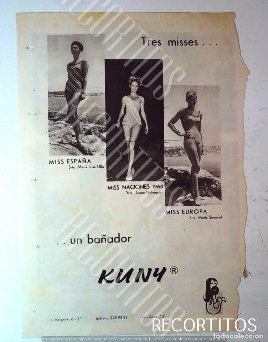 Cine: MISS NACIONES ESPA&Ntilde;A EUROPA MARIA JOSE ULLA 1964 BA&Ntilde;ADORES KUNNY LENCERIA
