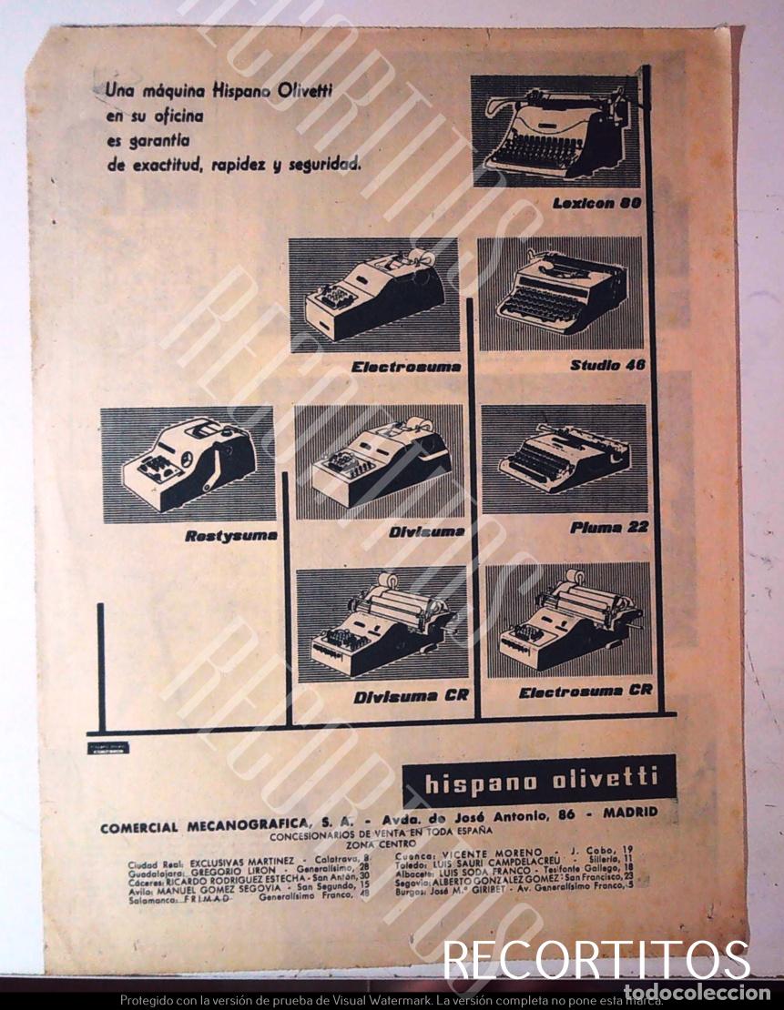 Cine: OLIVETTI SPAIN ANUNCIO PUBLICIDAD