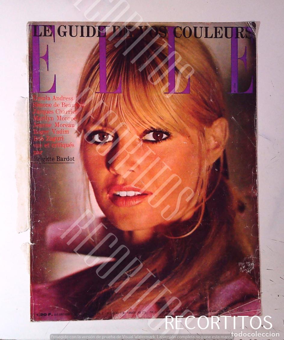 Cin&eacute;ma: bb brigitte bardot RECORTE PORTADA ELLE 1965