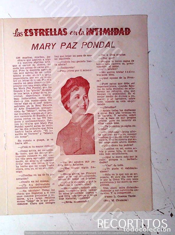 Cin&eacute;ma: MARY PAZ PONDAL EN LA INTIMIDAD