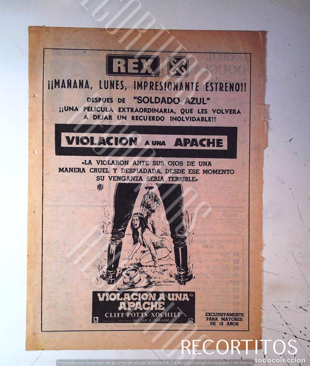 Cine: VIOLACION A UNA APACHE REX CLIFF POTTS - Foto 1