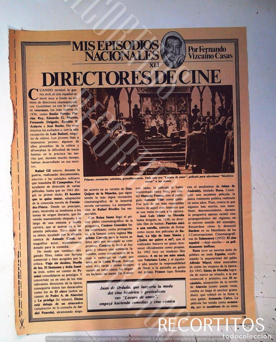Cine: VIZCAINO CASAS MIS EPISODIOS NACIONALES LOCURA DE AMOR SARA MONTIEL ARURORA BAUTISTA