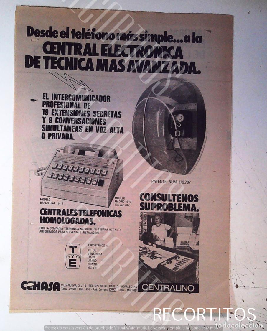 Cine: TEFEFONO CENTRALINO CENTRAL ELECTRONICA CEHASA