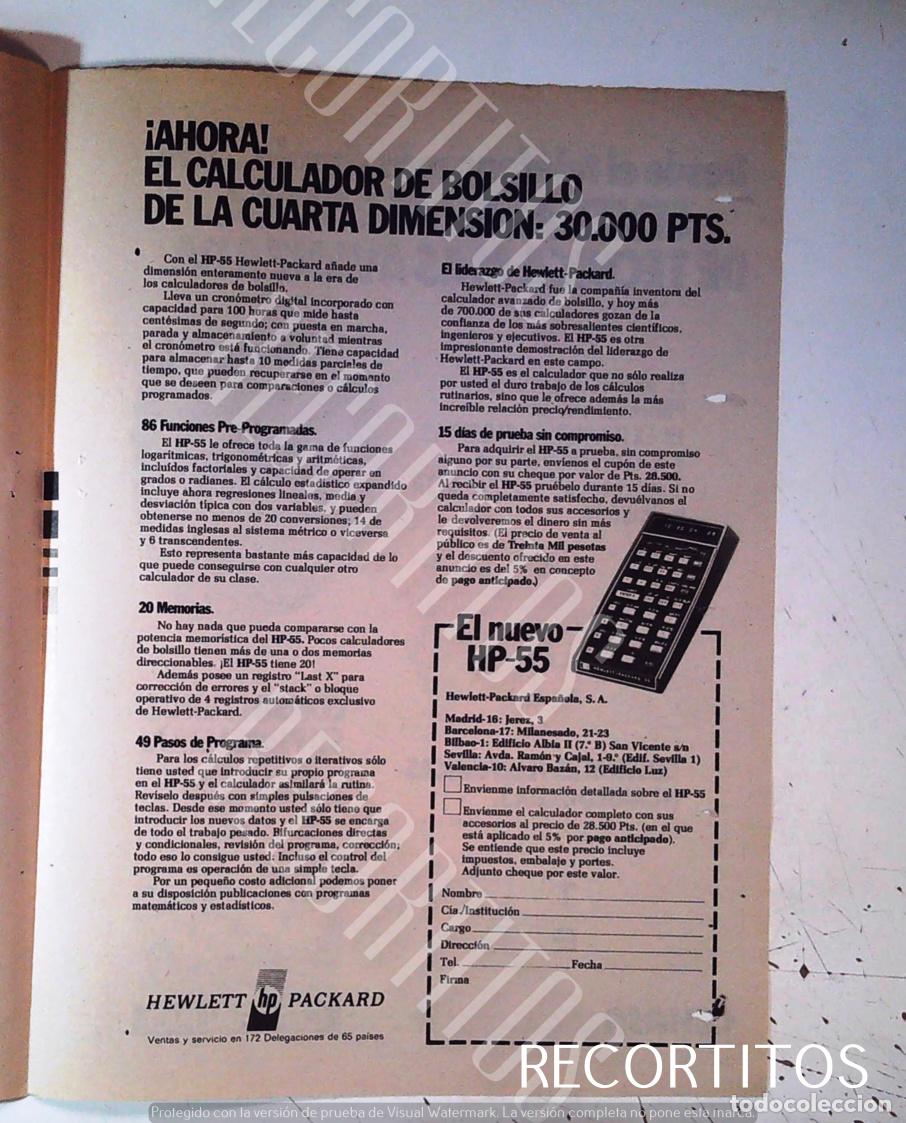 Cine: CALCULADORA HP 55 30.000 PESETAS