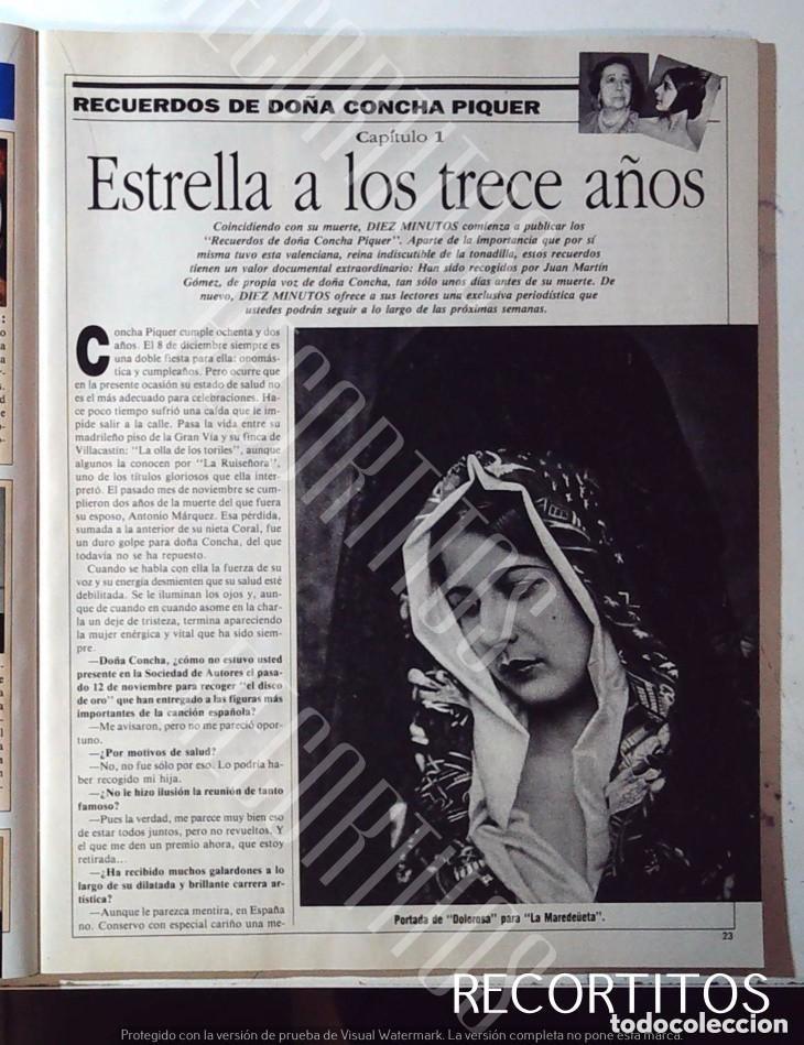 Cine: RECUERDOS DE DO&Ntilde;A CONCHITA PIQUER CONCHA DIEZ MINUTOS 1990 CAPITULO 1