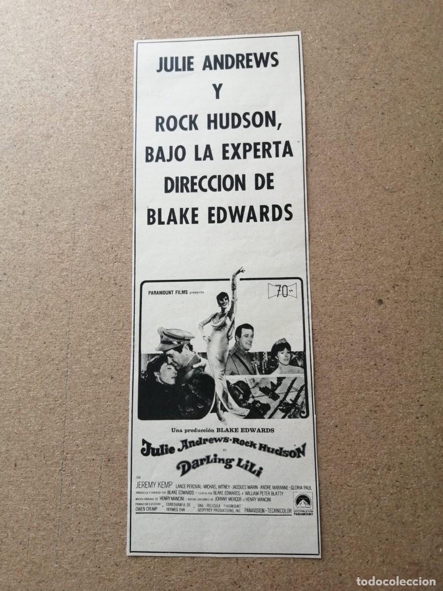 Cine: ANUNCIO. DARLING LILI (BLAKE EDWARDS) JULIE ANDREWS - ROCK HUDSON