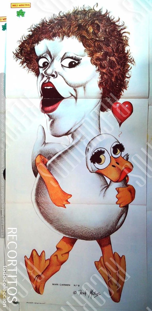 Cine: TRIPTICO POSTER DIEZ MINUTOS MARI CARMEN Y SUS MU&Ntilde;ECOS MARY NICOL DO&Ntilde;A ROGELIA
