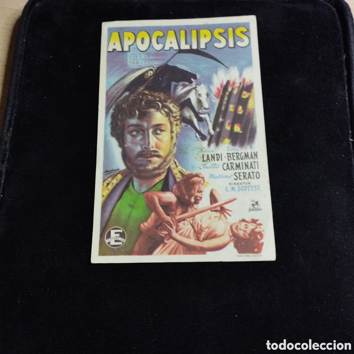 Cine: Programa de cine, sencillo. Apocalipsis. Lilia Landi. Vera Bergman. Sp