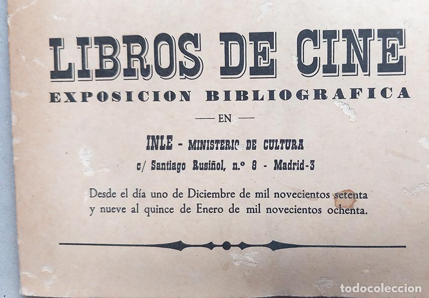 Cine: Libros de Cine. Exposici&oacute;n bibliogr&aacute;fica. INLE. 1979