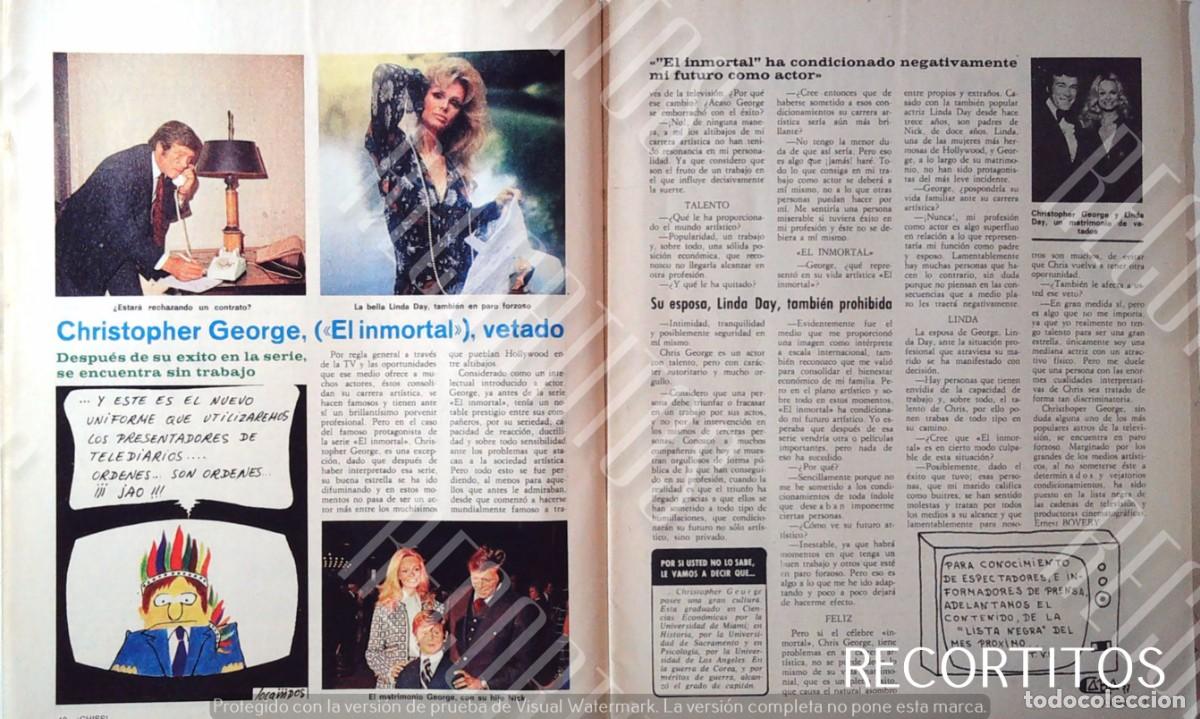 Cine: CHRISTOPHER GEORGE EL INMORTAL LINDA DAY