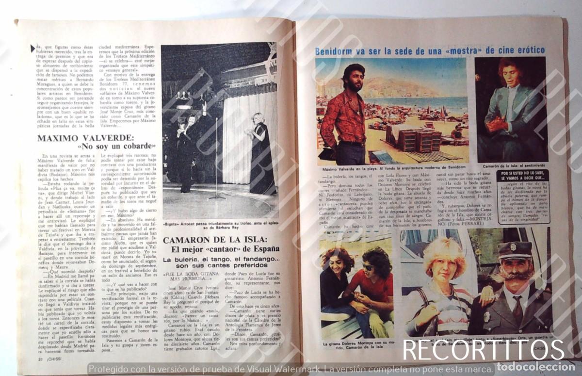 Cine: camaron en el festival de benidorm bigote arrocet barbara rey jose luis moreno maximo valverde