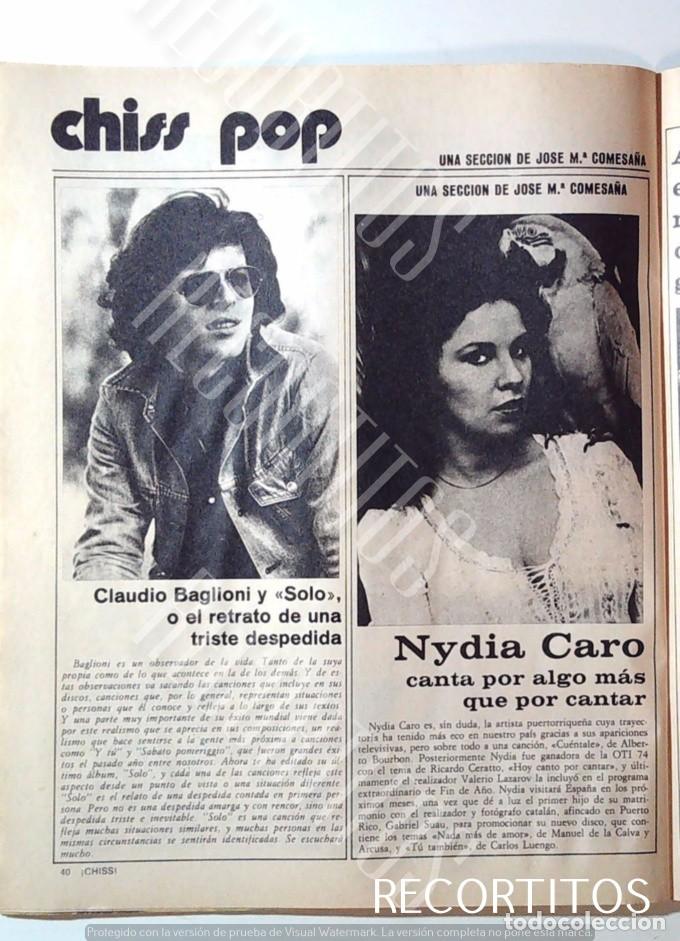 Cine: nydia caro claudio baglioni