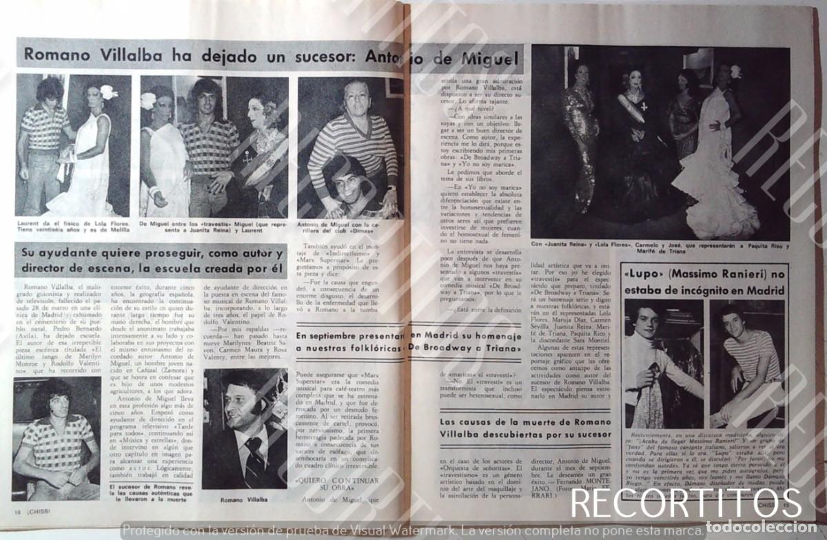 Cine: lgtbi travestis laurent de melilla lola flores juanita reina paquita rico marife de triana romano vi