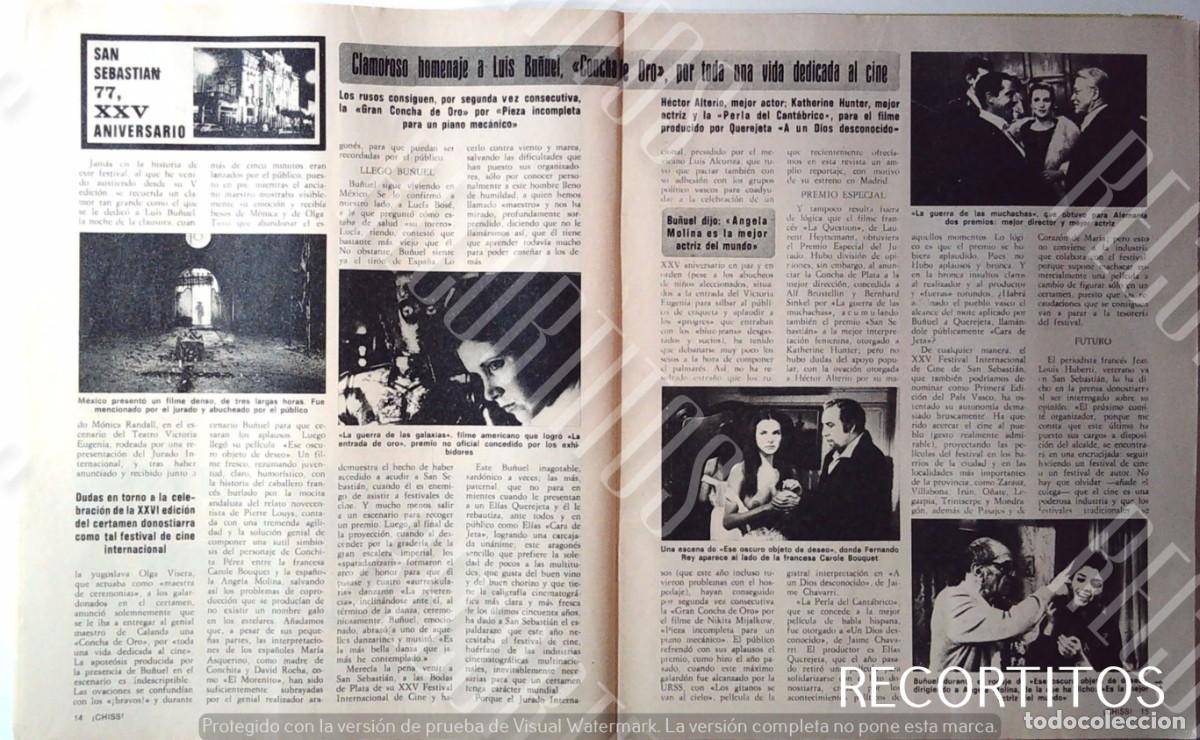 Cine: CARRIE FISHER STAR WARS LA GUERRA DE LAS GALAXIAS SAN SEBASTIAN 77 CAROLE BOUQUET ANGELA MOLINA BU&Ntilde;U