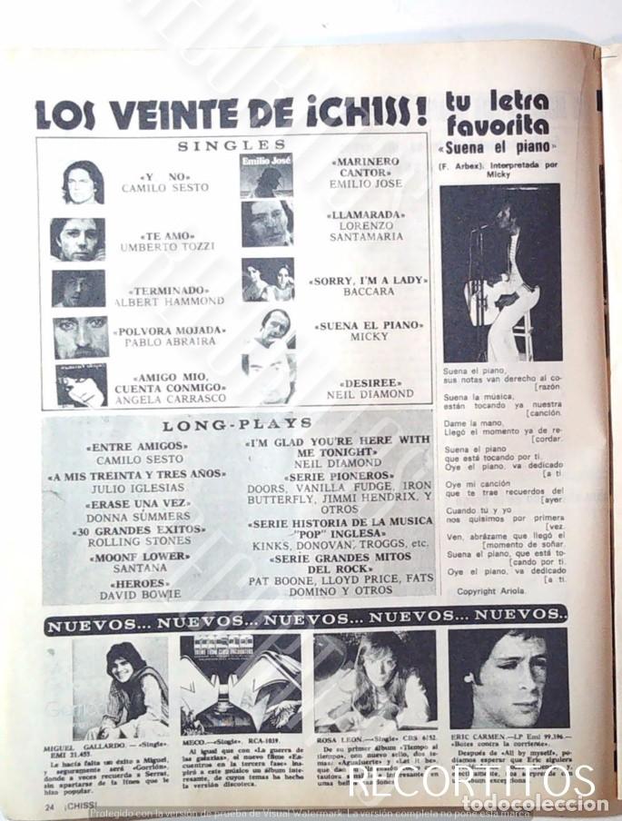 Cine: CAMILO SESTO MICKY MIGUEL GALLARDO ROSA LEON MECO EMILIO JOSE UMBERTO TOZZI