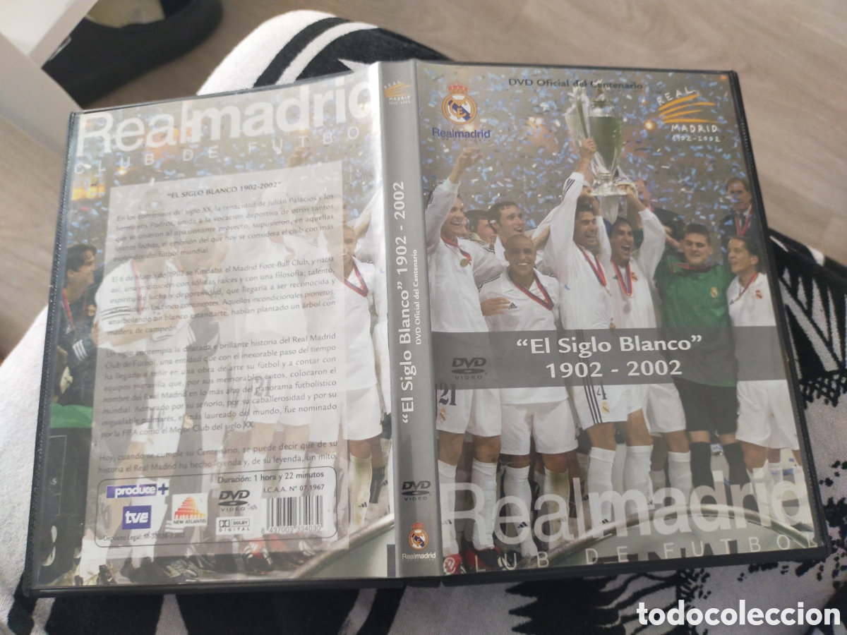 Cine: El siglo blanco 1902 - 2002 dvd real Madrid