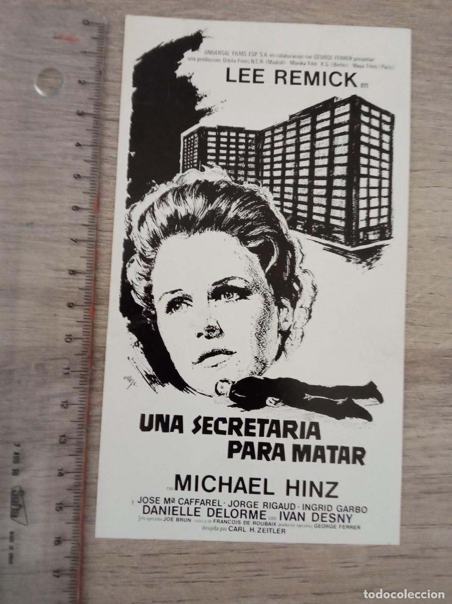 Cine: UNA SECRETARIA PARA MATAR, LEE REMICK, CLICH&Eacute; DE PRENSA