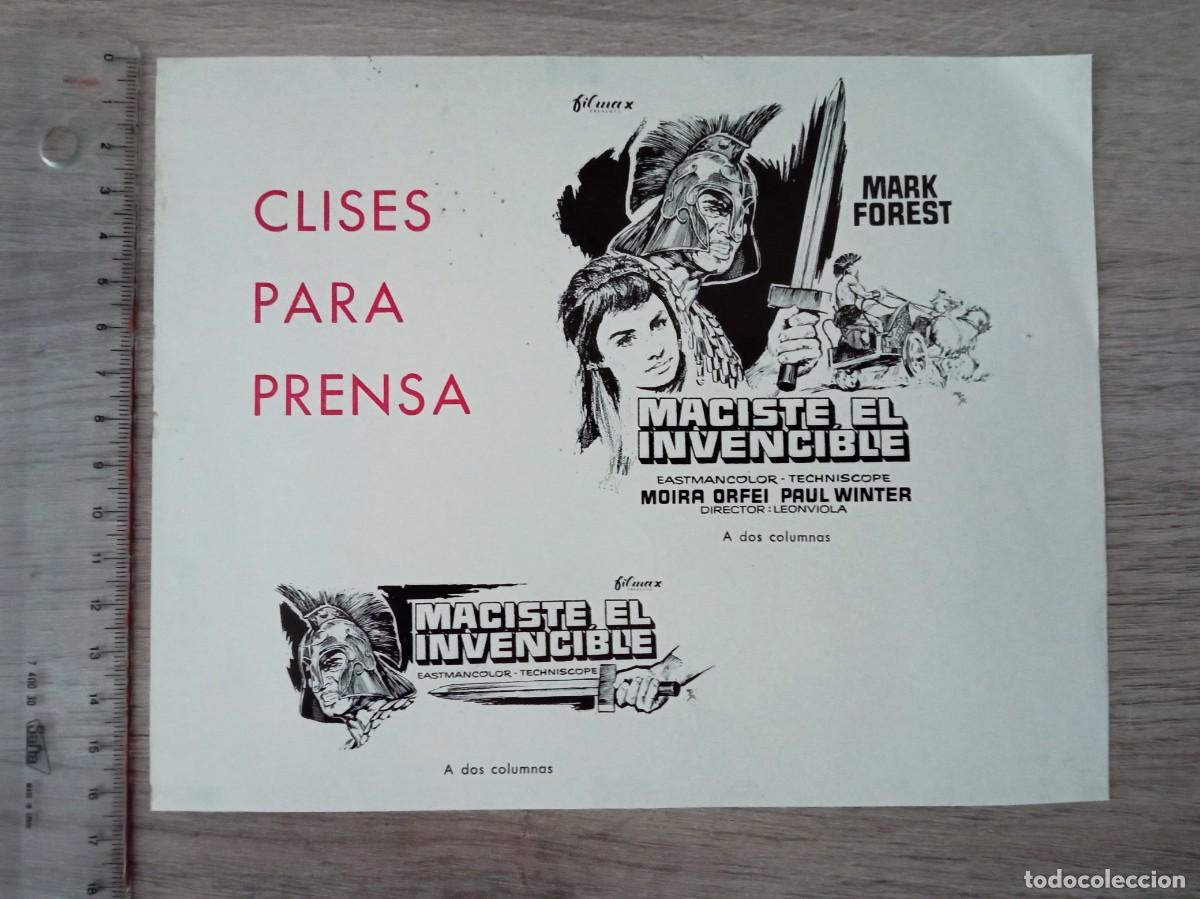 Cine: MACISTE EL INVENCIBLE, MARK FOREST, CLISES PARA PRENSA