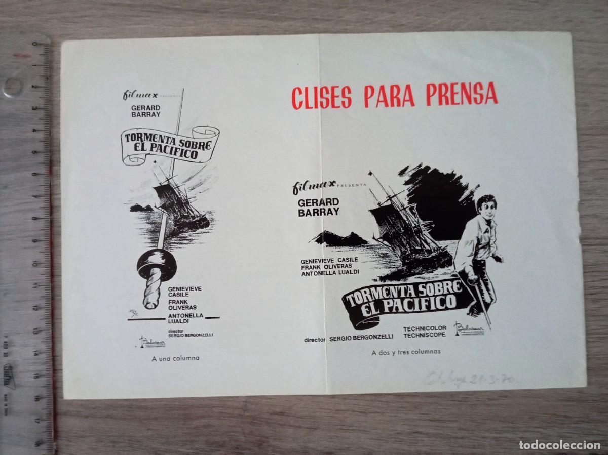 Cine: TORMENTA SOBRE EL PAC&Iacute;FICO, GERARD BARRAY, CLISES PARA PRENSA