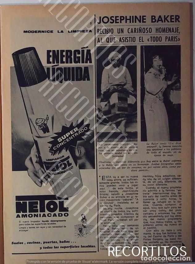 Cine: JOSEPHINE BAKER ANNA MAGNANI NETOL JEAN CLAUDE BRIALAY NETOL FREGASUELOS