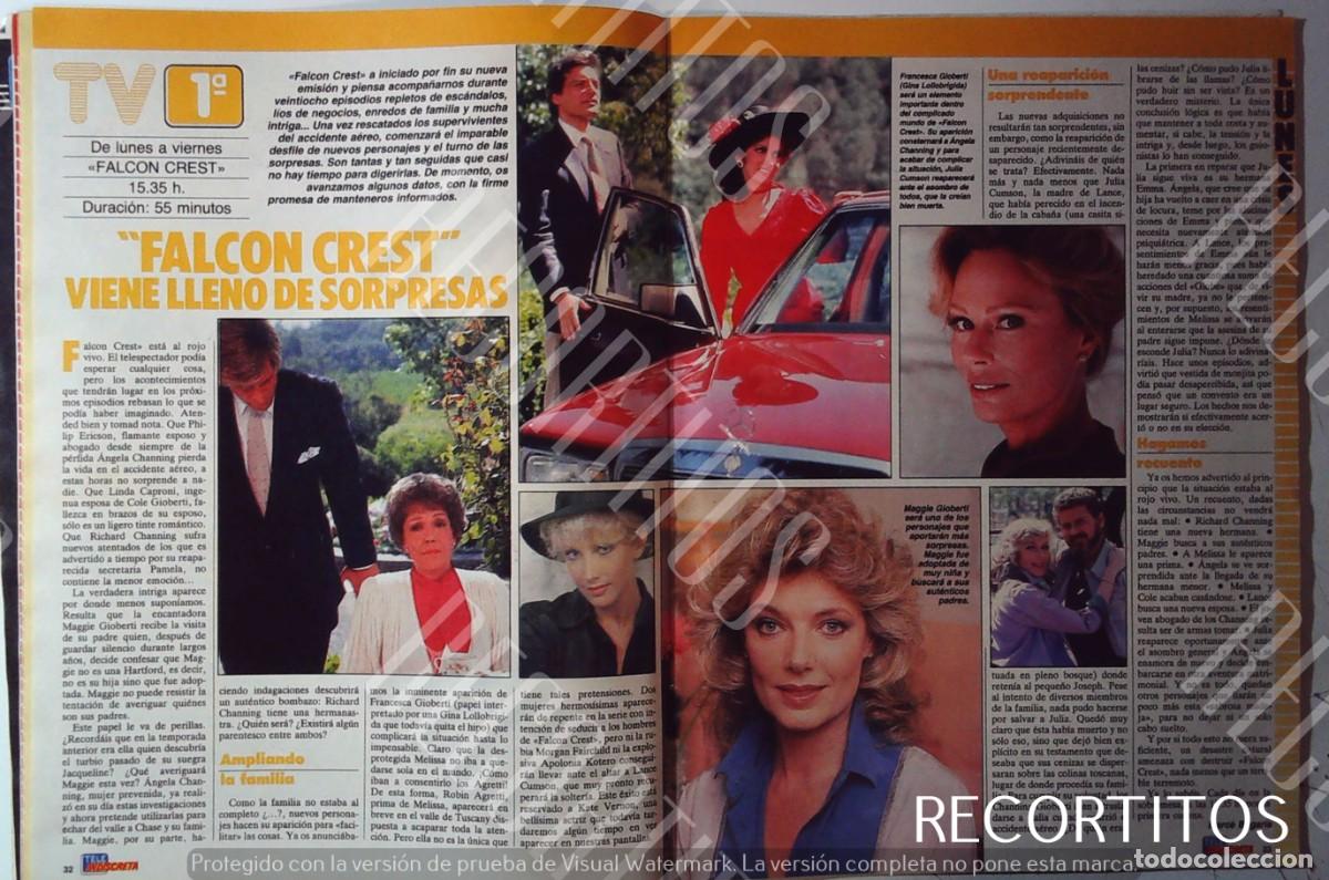 Cine: falcon crest jane wyman lorenzo lamas GINA LOLLOBRIGIDA MORGAN FAIRCHILD ALBERTO DELGADO