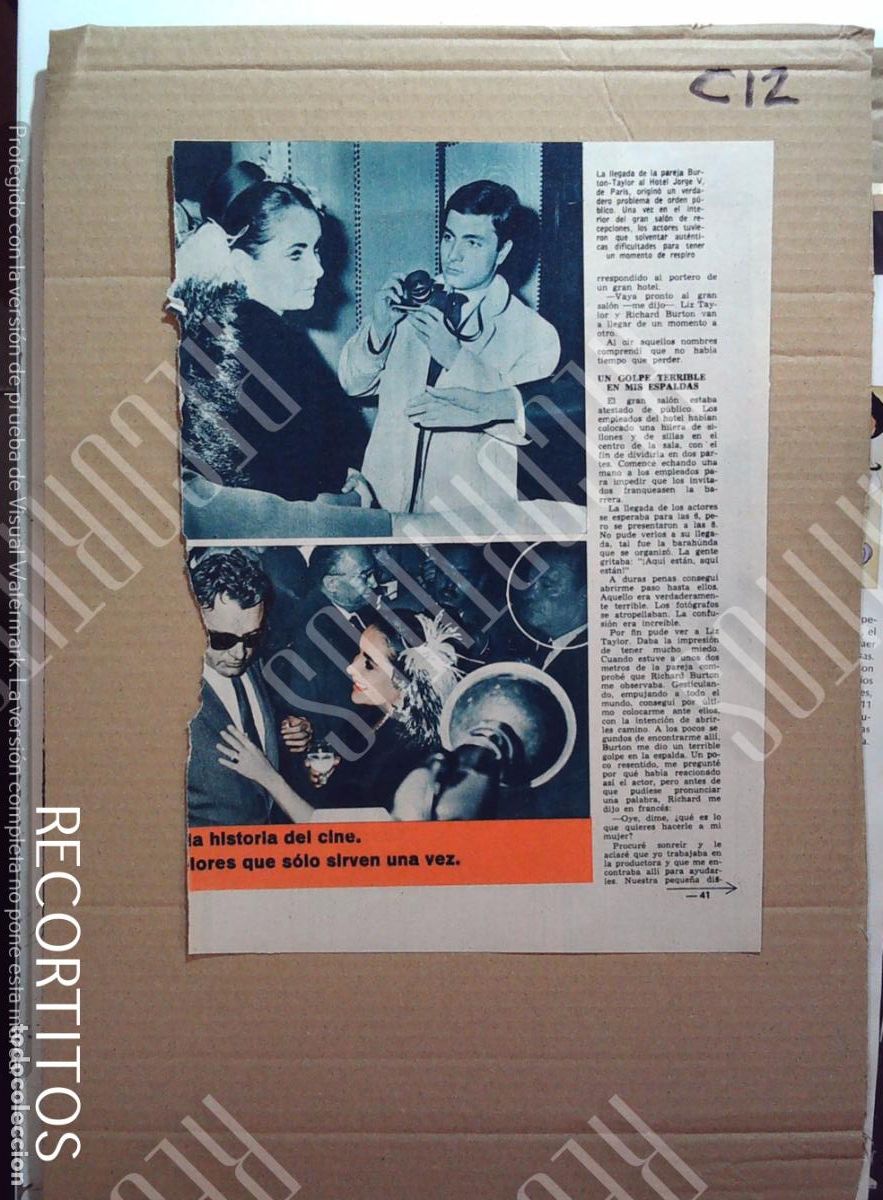 Cine: elizabeth taylor liz RICHARD BURTON