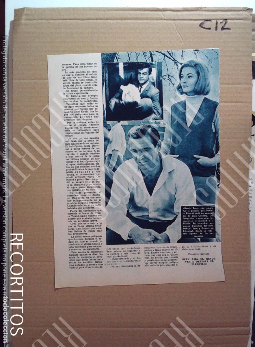 Cine: SEAN CONNERY JAMES BOND 007 DESDE RUSIA CON AMOR