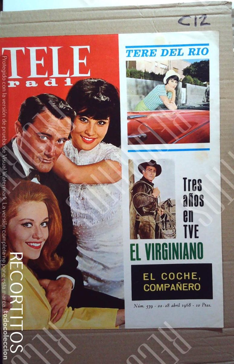 Kino: ROBERT VAUGHN NAPOLEON CIPOL TERE DEL RIO MISS ESPA&Ntilde;A EL VIRGINIANO RECORTE PORTADA