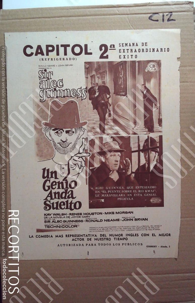 Kino: UN GENIO ANDA SUELTO ALEC GUINNESS