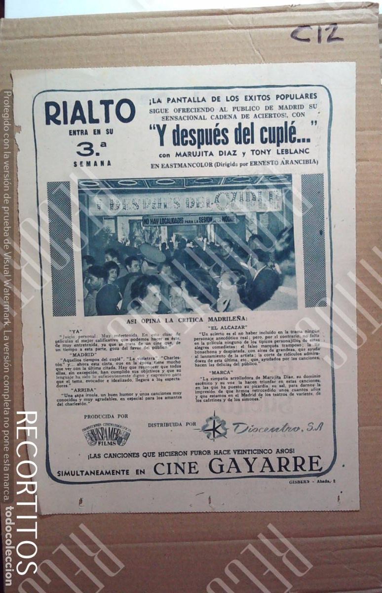 Kino: Y DESPUES DEL CUPLE LILIAN CELIS