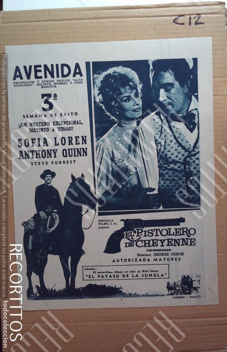 Kino: EL PISTOLERO DE CHEYENNE SOFIA LOREN ANTHONY QUINN