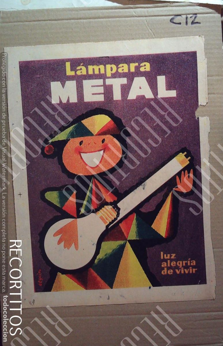 Cinema: LAMPARA METAL ANUNCIO PUBLICIDAD