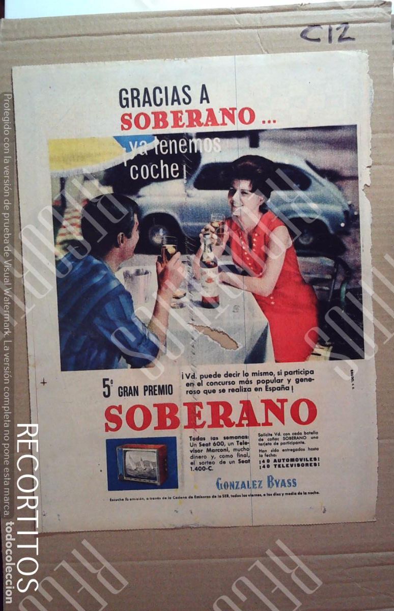 Cine: SOBERANO BRANDY GONZALEZ BYASS ANUNCIO PUBLICIDAD