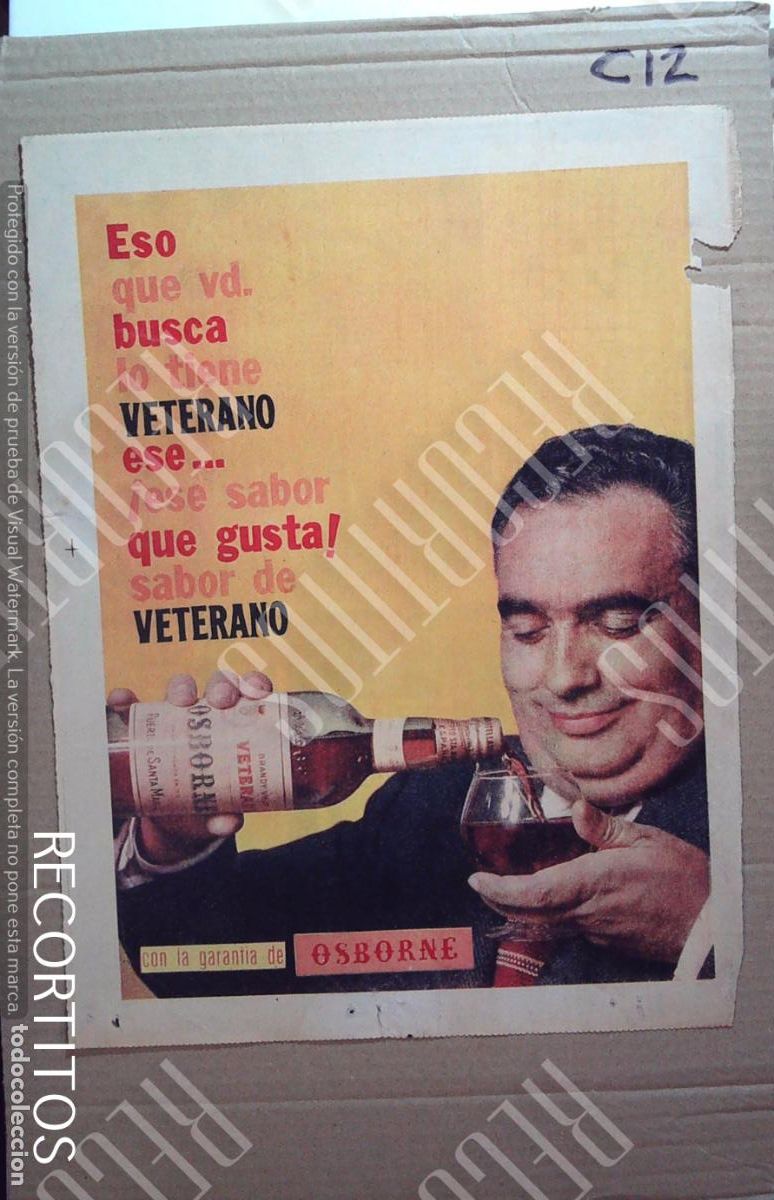 Cine: veterano brandy anuncio publicidad OSBORNE