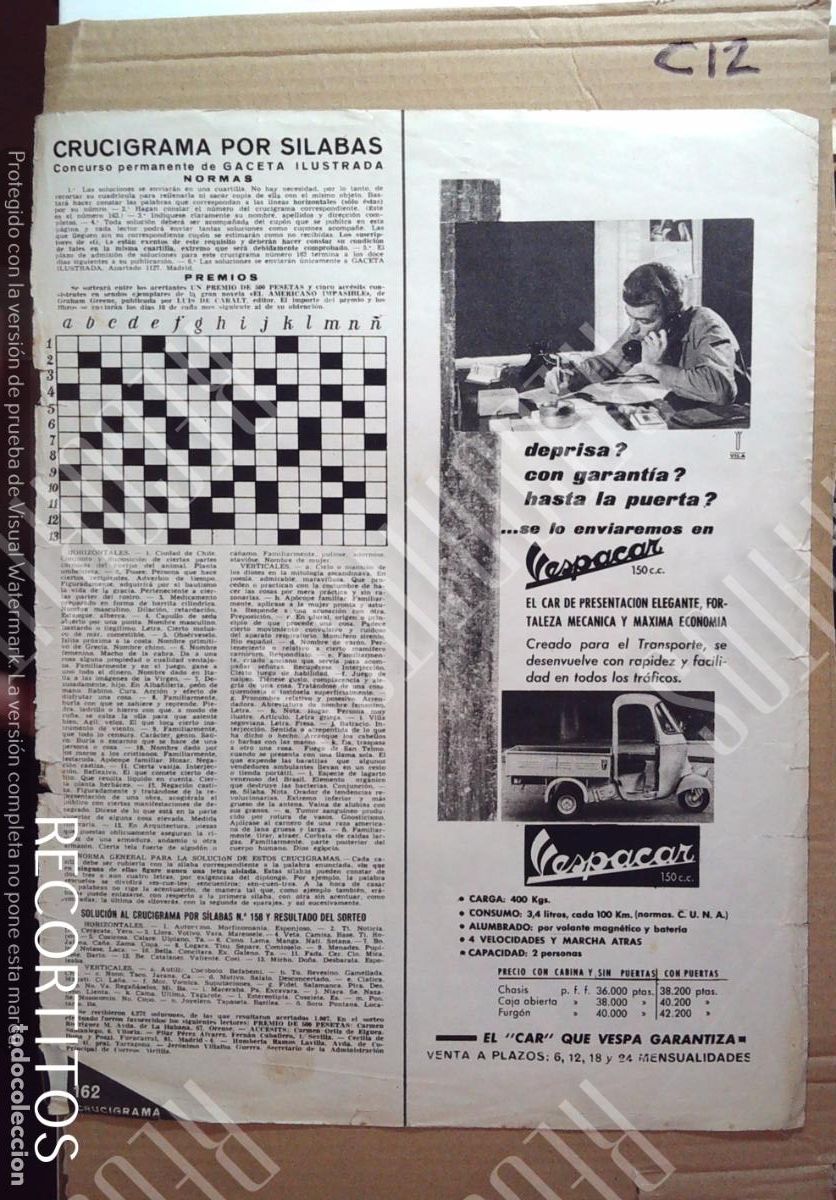 Cine: VESPACAR VESPA ANUNCIO PUBLICIDAD