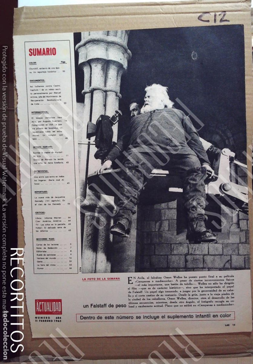 Cine: ORSON WELLES EN AVILA