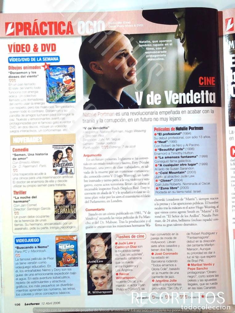 Cine: NATALIE PORTMAN V DE VENDETTA DORAEMON JUDE LAW RACHEL WITERSPOON