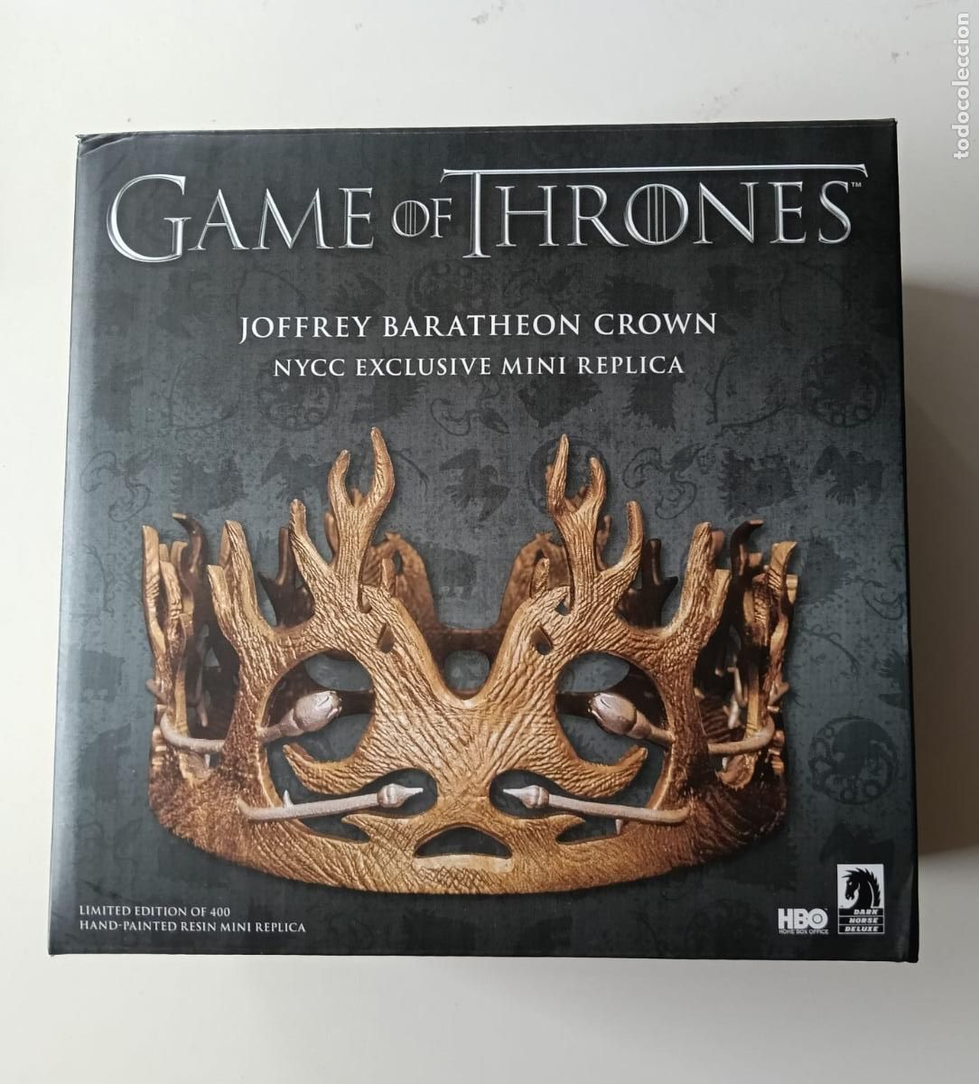 Cine: MINI R&Eacute;PLICA DE LA CORONA DE JOFFREY BARATHEON - NYCC EXCLUSIVE - JUEGO DE TRONOS