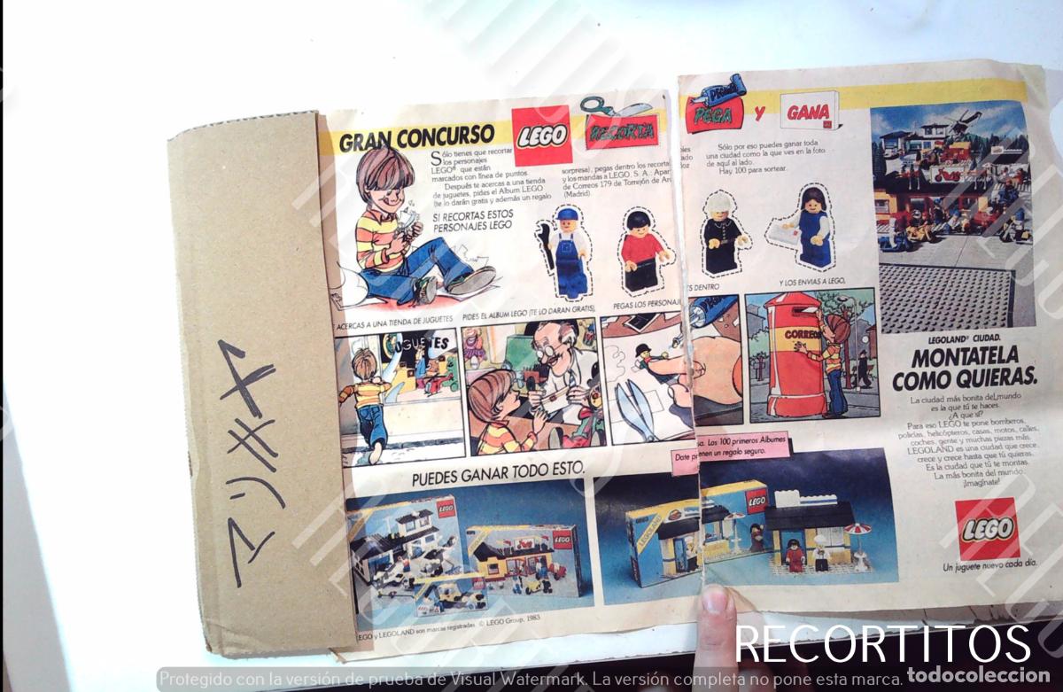 Cine: lego legoland anuncio recortables concurso de los 80s