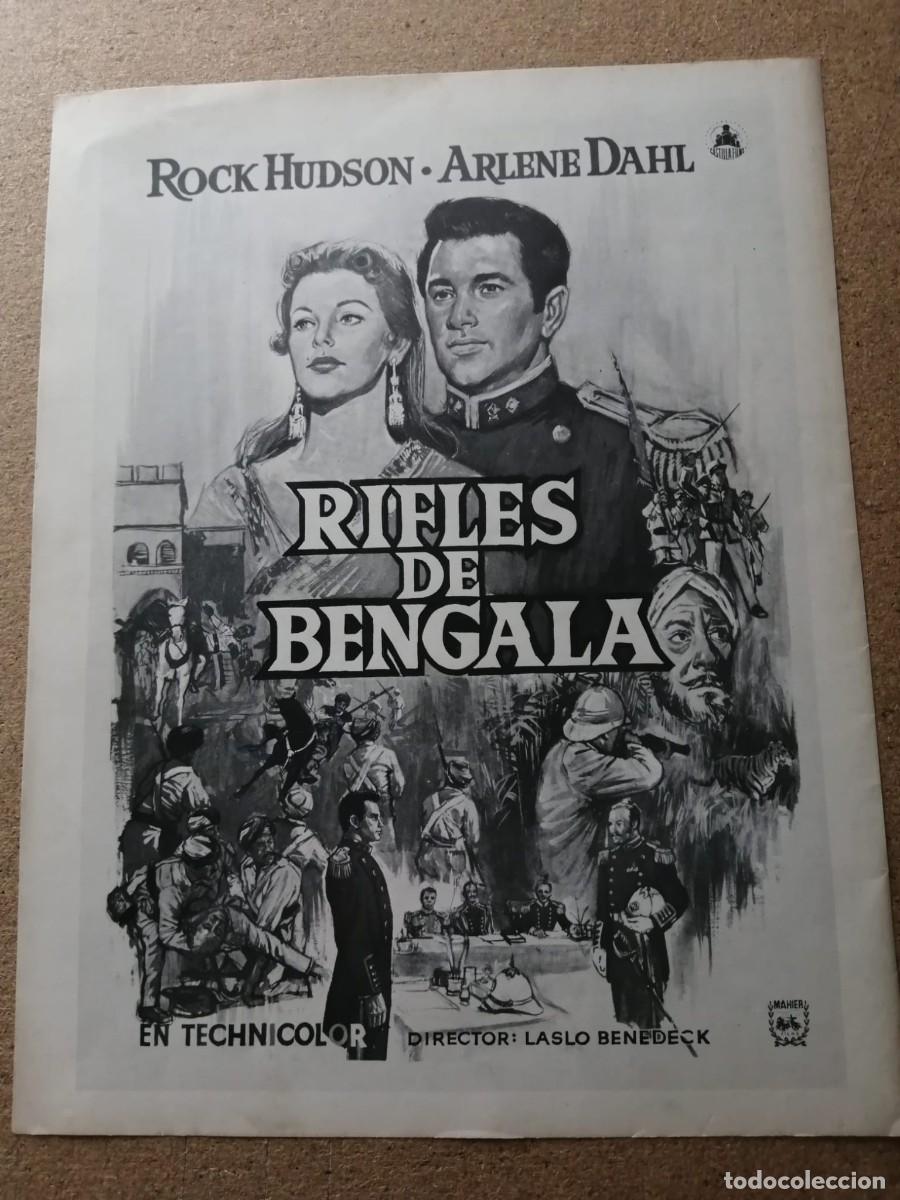 Cine: ANUNCIO PELICULA. RIFLES DE BENGALA (ROCK HUDSON - ARLENE DAHL)