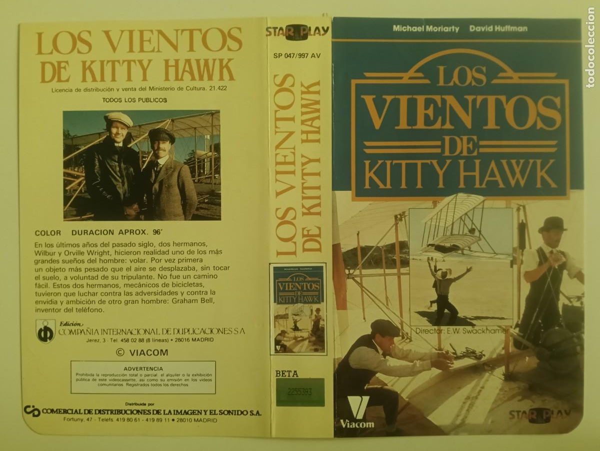 Cine: SUBASTA CARATULAS 001 - LOS VIENTOS DE KITTY HAWK STAR PLAY BETA