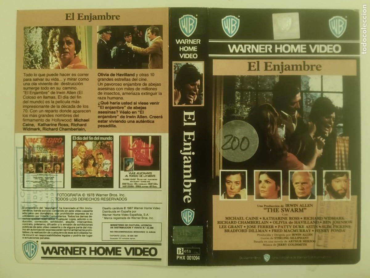 Cine: SUBASTA CARATULAS 004 - EL ENJAMBRE WARNER BETA