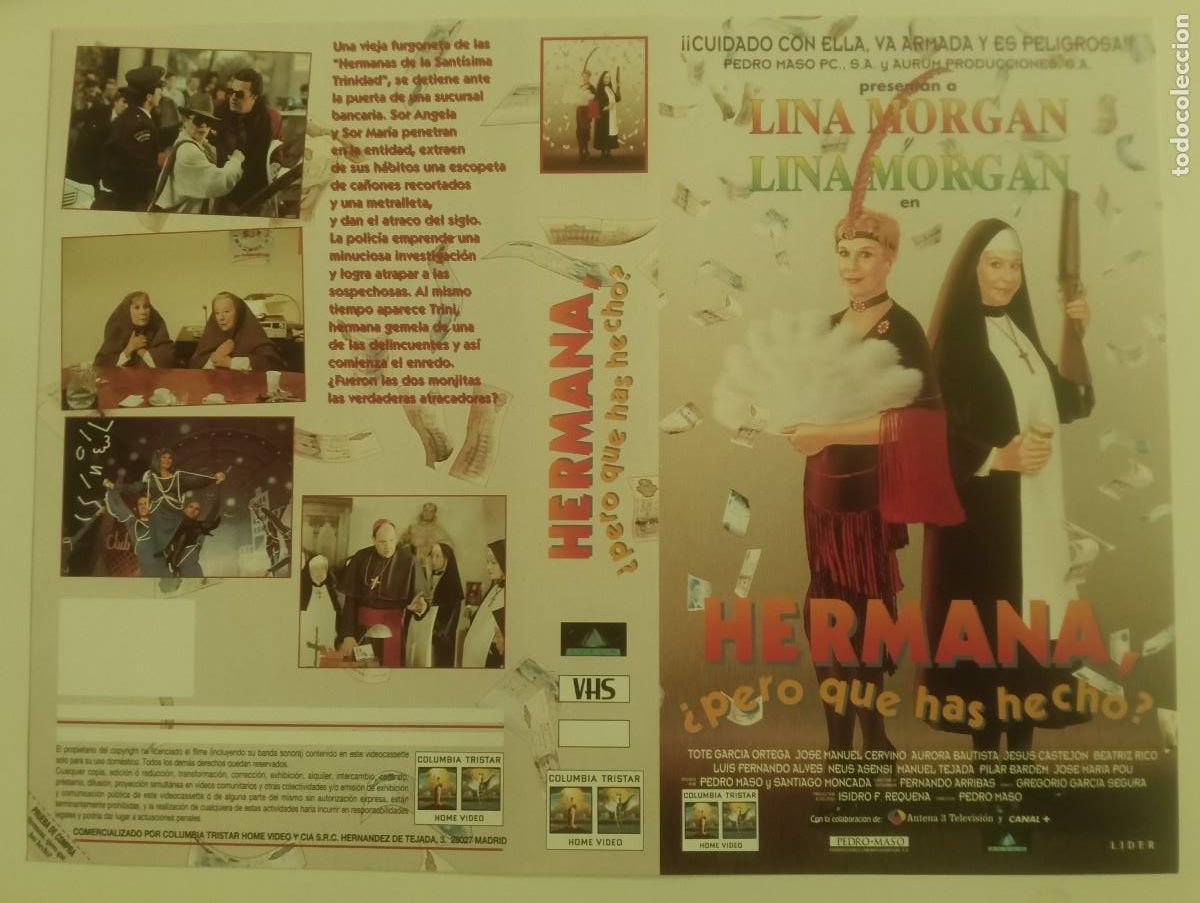 Cine: SUBASTA CARATULAS 006 - HERMANA PER QUE HAS HECHO ? COLUMBIA VHS