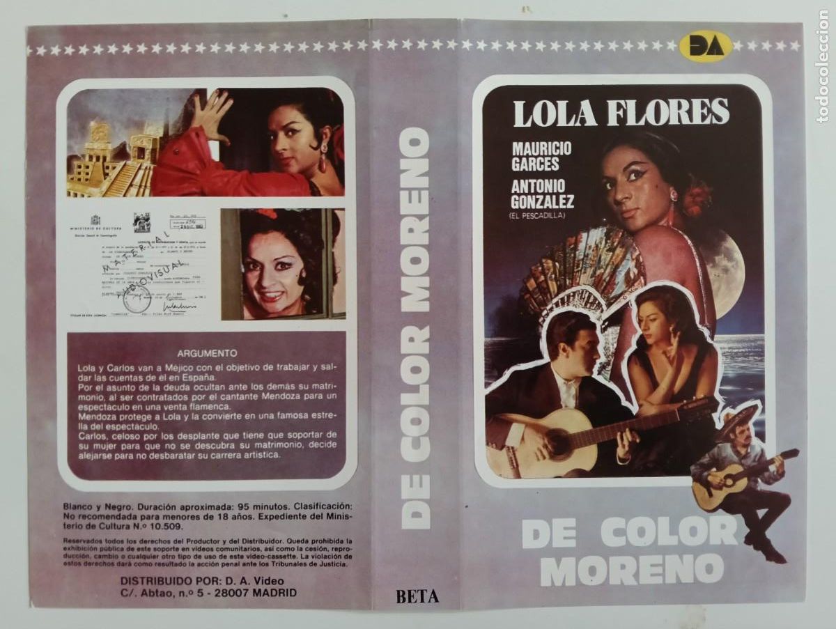 Cine: SUBASTA CARATULAS 010 - DE COLOR MORENO DA BETA
