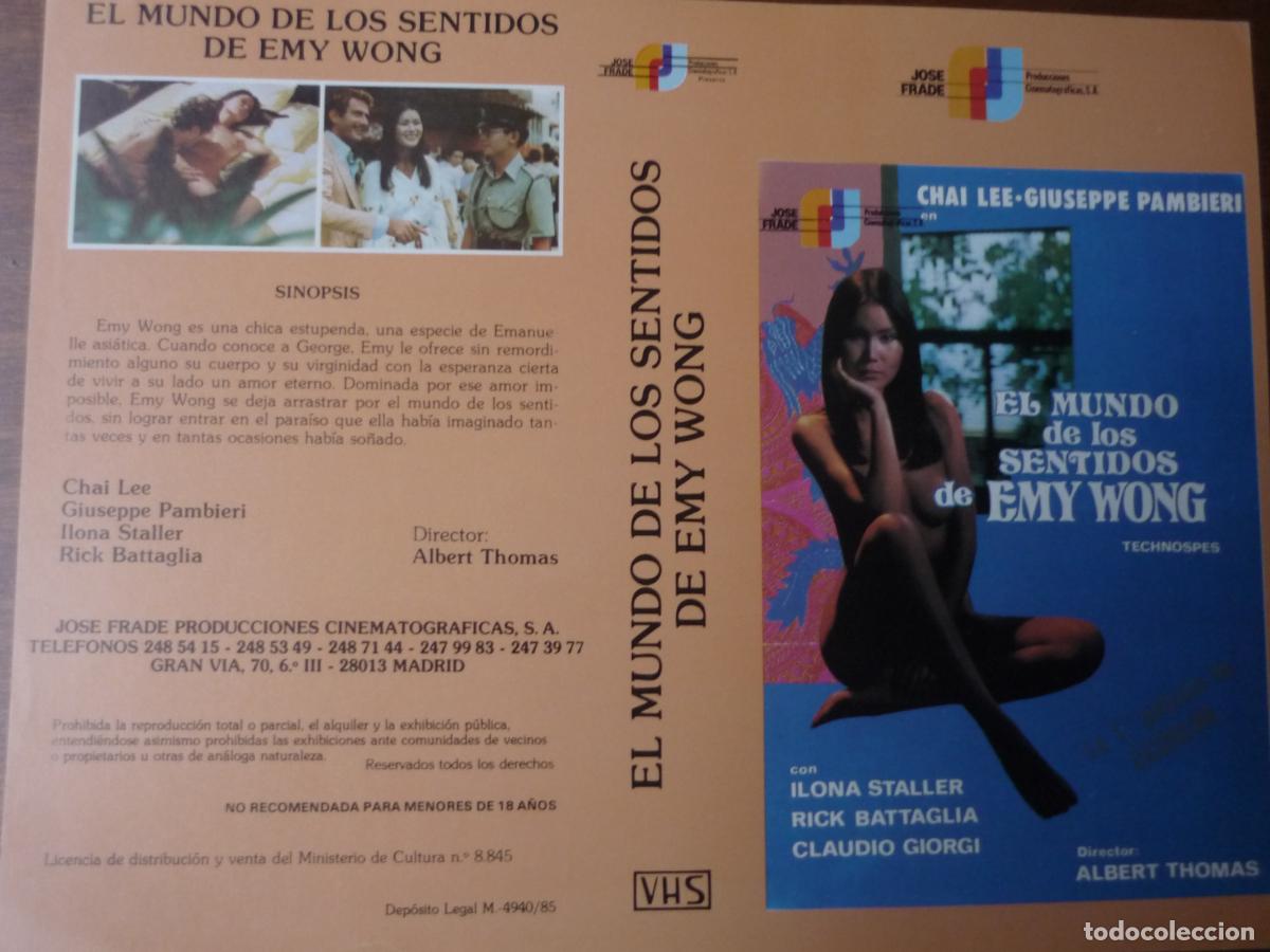 Cine: el mundo de los sentidos de emy wong - caratula original video - chai lee ilona staller cine erotico