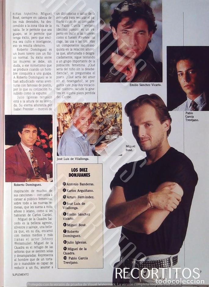 Cine: miguel bose jose luis de villalonga pablo garcia trevijano emilio sanchez vicario roberto dominguez