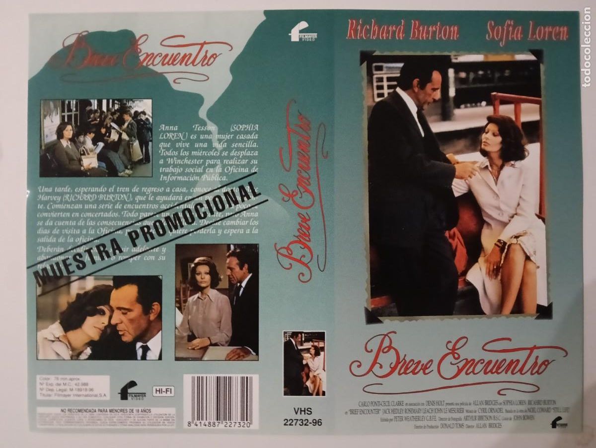 Cine: SUBASTA CARATULAS 016 - BREVE ENCUENTRO FILMAYER VHS